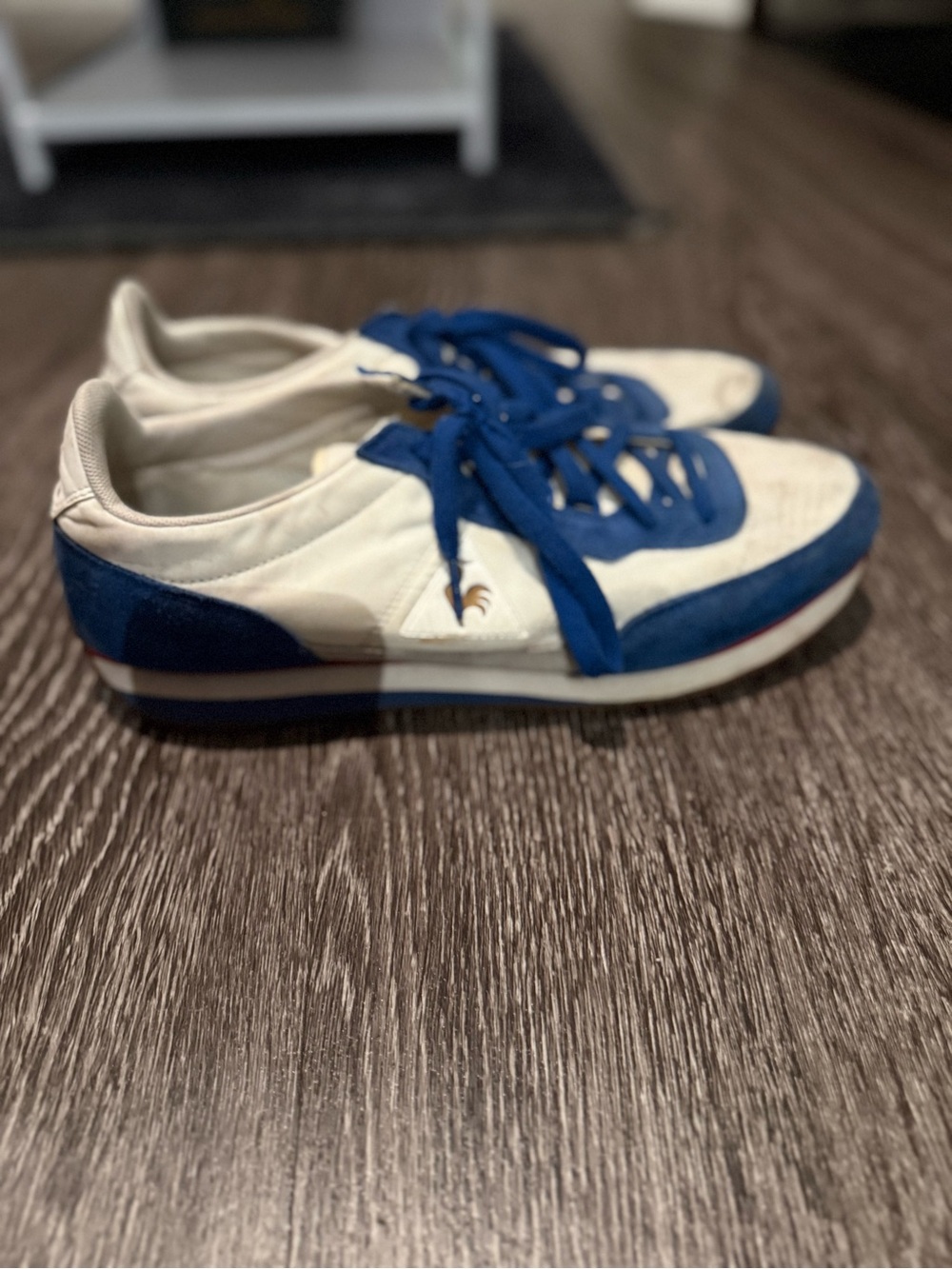 Le Coq Sportif White and Blue Low-Top Men's Sneakers